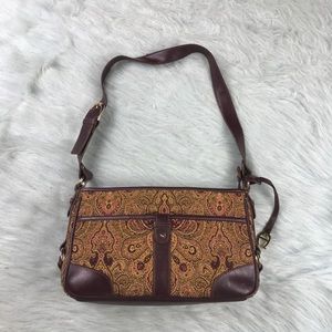 Etienne Aigner Paisley Floral Shoulder Purse Bag